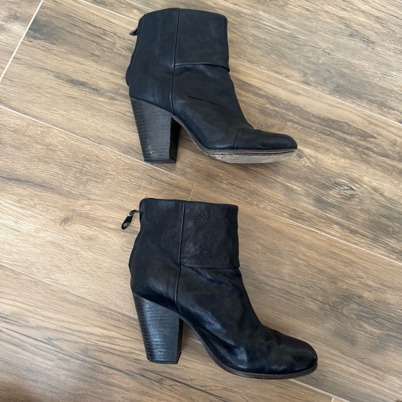 RAG AND BONE Black Leather Classic Newbury Boot - Picture 8 of 14